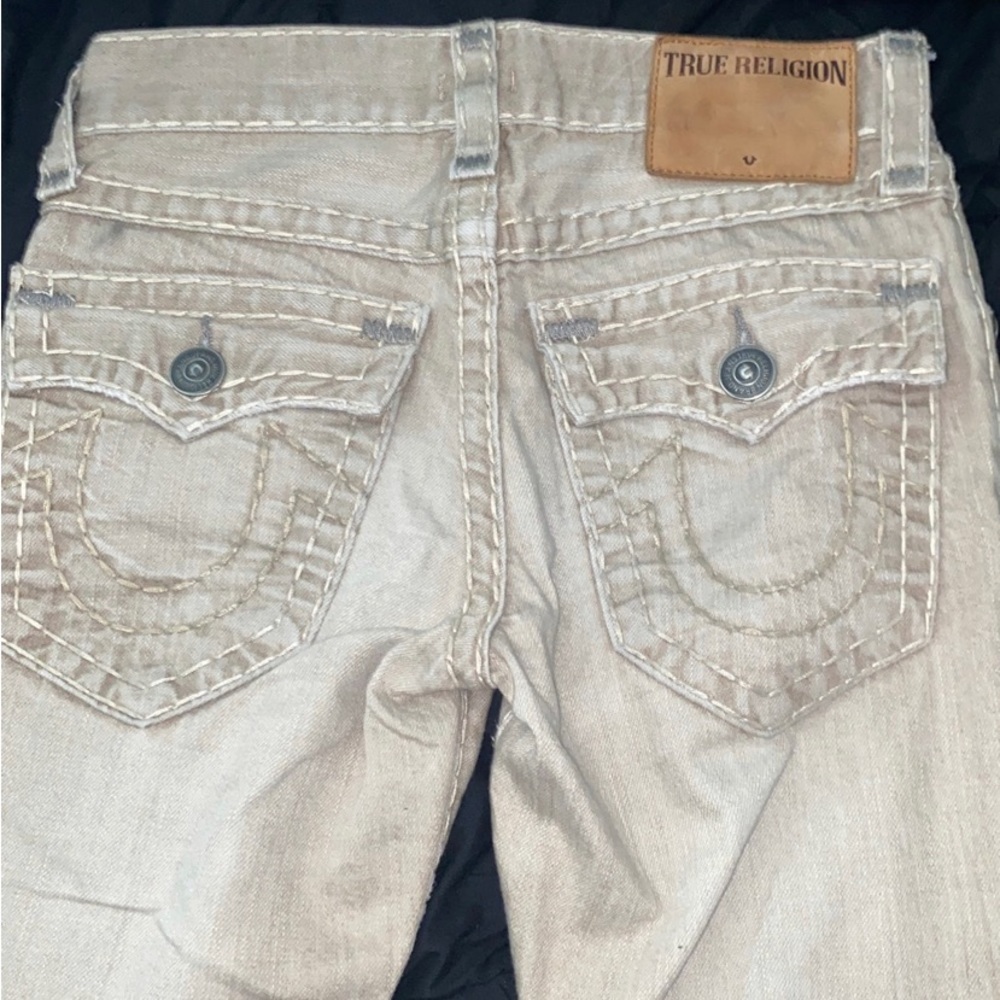 True religion ricky straight super T tan jeans
